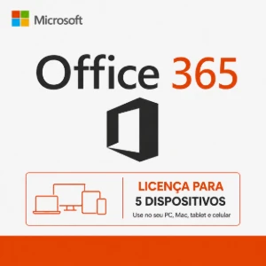  (Conta FA) Microsoft Office 365  - 5 Dispositivos / 1 Ano - Assinaturas e Premium
