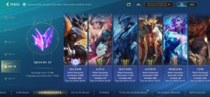 Conta | 70k de coleção, ex lenda monarca, super competitiva - League of Legends: Wild Rift LOL WR