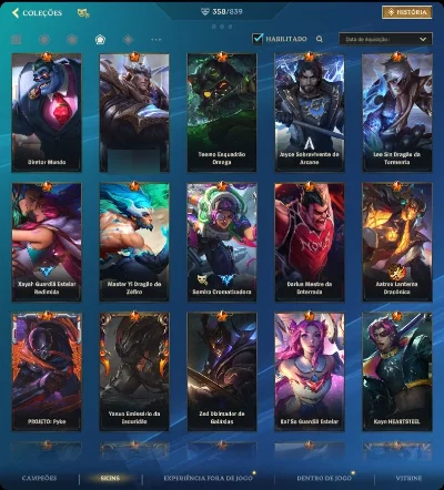Conta | 70k de coleção, ex lenda monarca, super competitiva - League of Legends: Wild Rift LOL WR