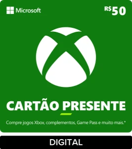 Cartao Presente Xbox Credits - R$ 100,00 / 50,00 / 25,00 - Gift Cards