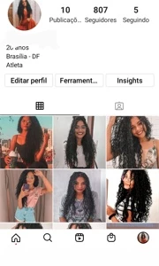 Conta com 800 seguidores e 10 fotos - Redes Sociais