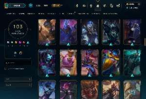Conta LOL 3945 RP - 103 skins - League of Legends