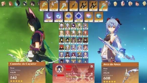 AR57 - C/ 15 Chars - 5⭐/ 7 Armas - 5⭐/ GANYU+AMOS/ TIGHNARI+ - Genshin Impact