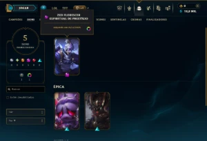 Prata 1 com 50 Champs e 5 Skins +1 Prestigio do Zed - League of Legends LOL