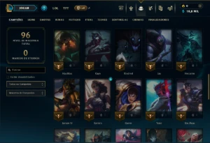 Prata 1 com 50 Champs e 5 Skins +1 Prestigio do Zed - League of Legends LOL