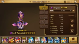 Reroll Summoners War lvl10 com Totemist Dark - Maya