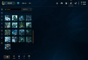 Conta smurf level 63 diamante 1 com vayne prestigio e RP - League of Legends LOL