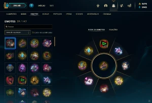 Conta smurf level 63 diamante 1 com vayne prestigio e RP - League of Legends LOL