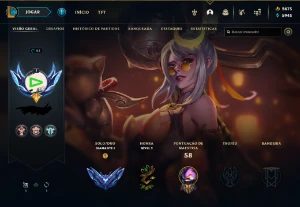 Conta smurf level 63 diamante 1 com vayne prestigio e RP - League of Legends LOL