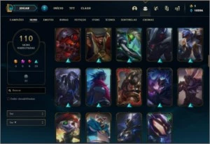 Conta prata 4 com 143 champs e 110 skins ( MAIN ADC ) - League of Legends LOL