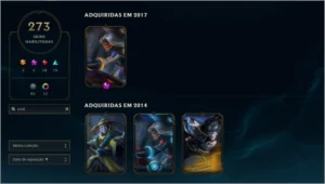 Conta LoL 273 + Todas skins PAX - League of Legends