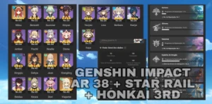 Conta Top Genshin + Honkai 3RD + Star Rail - Genshin Impact