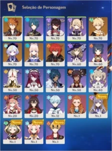 ar 51 childe + kokomi + diluc + qiqi + keqing - Genshin Impact