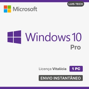 Windows 10 Pro Chave Licença Original e Vitalícia - Softwares e Licenças
