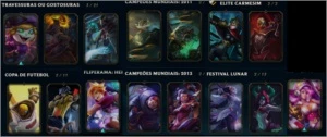 Conta com skins Raras, 78 skins ao todo. 138 champs. - League of Legends LOL
