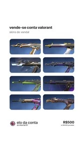 Conta Valorant Imortal 1 com R$2000 em skins