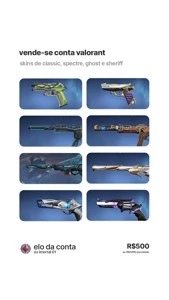 Conta Valorant Imortal 1 com R$2000 em skins