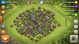 Conta CV9 Clash of Clans