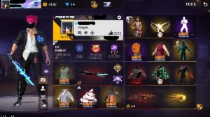 Conta Free Fire Full Naruto + Demon Slayer + 3 Punhos + Skin