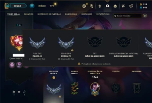 Conta prata 4 com 70 Champs e 32 Skins ( MAIN MID / TOP ) - League of Legends LOL