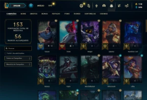 Conta prata 4 com 70 Champs e 32 Skins ( MAIN MID / TOP ) - League of Legends LOL