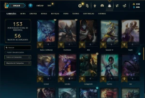 Conta prata 4 com 70 Champs e 32 Skins ( MAIN MID / TOP ) - League of Legends LOL