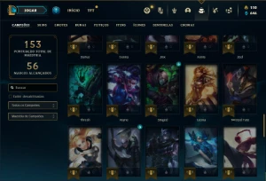 Conta prata 4 com 70 Champs e 32 Skins ( MAIN MID / TOP ) - League of Legends LOL
