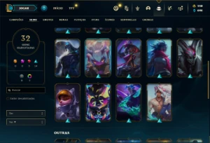 Conta prata 4 com 70 Champs e 32 Skins ( MAIN MID / TOP ) - League of Legends LOL