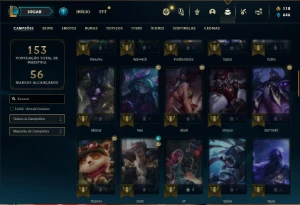 Conta prata 4 com 70 Champs e 32 Skins ( MAIN MID / TOP ) - League of Legends LOL