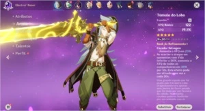 AR21 /Razor + Tumulo do Lobo + Benção da Lua + pity. - Genshin Impact
