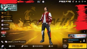 Conta Angelical Vermelha+Jaq. Santander+Nome+9 Person. - Free Fire