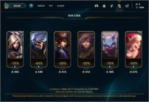 Conta ouro 4 com 26 Champs e 4 Skins - League of Legends LOL