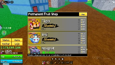 Conta Blox Fruits — Endgame / V4 / Frutas Permanentes / Ski - Roblox