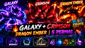CONTA COM GALAXY + CRIMSON | DRAGON EMBER TODAS MUTAÇÕES - Roblox
