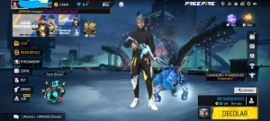 CONTA FREE FIRE RARA C/ CALÇA ANGELICAL AMARELA FEM E MASC