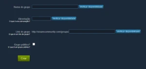 Crio Grupo Com Qualquer Nome/Tag - Steam