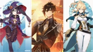 GENSHIN IMPACT - AR26 - ZHONGLI + MONA + JEAN