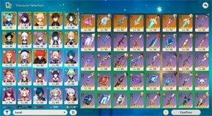 Ayaka + Bis, Kagura, Baal, Eula, Zhongli, Yelan, Xiao, Venti - Genshin Impact