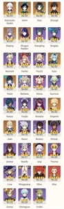 Ayaka + Bis, Kagura, Baal, Eula, Zhongli, Yelan, Xiao, Venti - Genshin Impact
