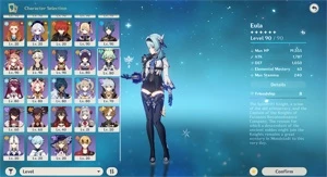 Ayaka + Bis, Kagura, Baal, Eula, Zhongli, Yelan, Xiao, Venti - Genshin Impact