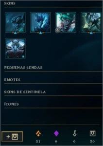 Conta Lol - Ouro 2 - Lvl 45 - 50 champs - League of Legends