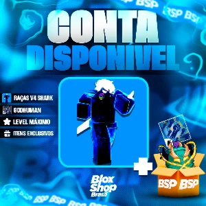 BLOX FRUITS > 🦈RAÇA V4 SHARK + 👊GODHUMAN + LVL MAX - Roblox