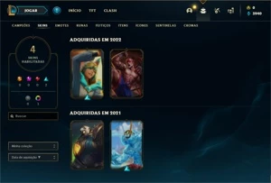 Conta platina 4 com 29 Champs e 4 Skins - League of Legends LOL