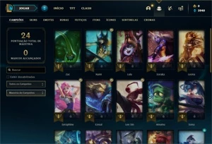 Conta platina 4 com 29 Champs e 4 Skins - League of Legends LOL