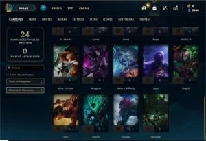 Conta platina 4 com 29 Champs e 4 Skins - League of Legends LOL