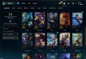 Conta platina 4 com 29 Champs e 4 Skins - League of Legends LOL
