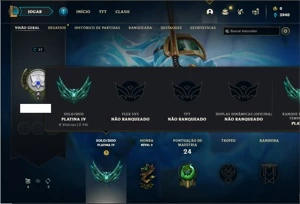 Conta platina 4 com 29 Champs e 4 Skins - League of Legends LOL
