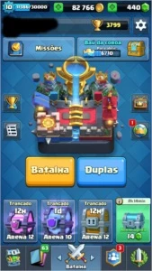 arena lendaria, baú super magico, magico e GG - Clash Royale