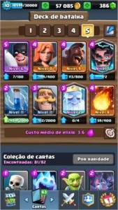 arena lendaria, baú super magico, magico e GG - Clash Royale