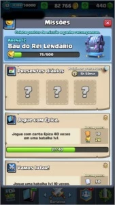 arena lendaria, baú super magico, magico e GG - Clash Royale